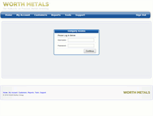 Tablet Screenshot of companies.worthmetals.com